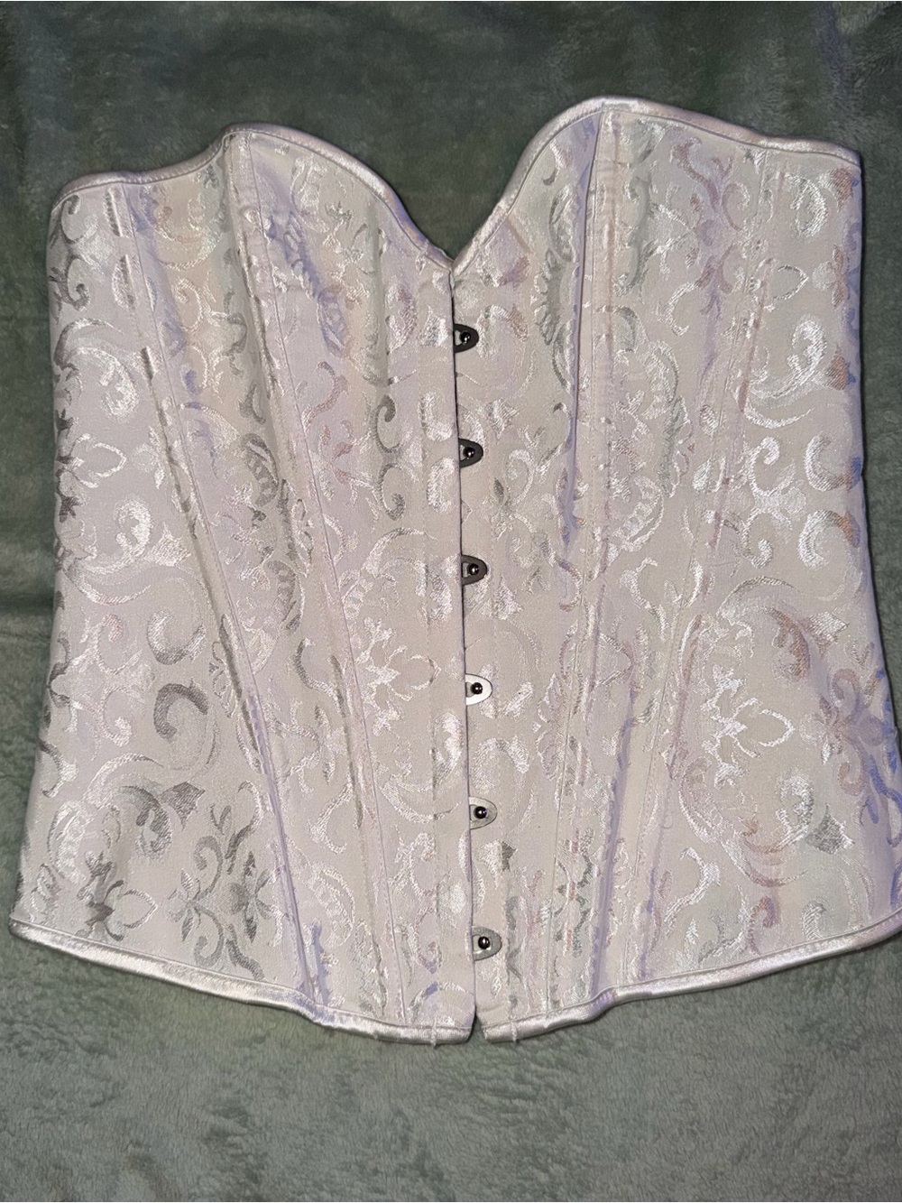 white corset bustier top